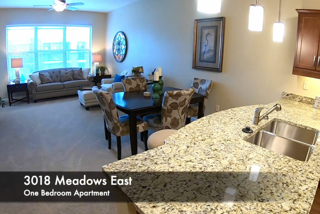 3018 Meadows East one bedroom senior apartment interior