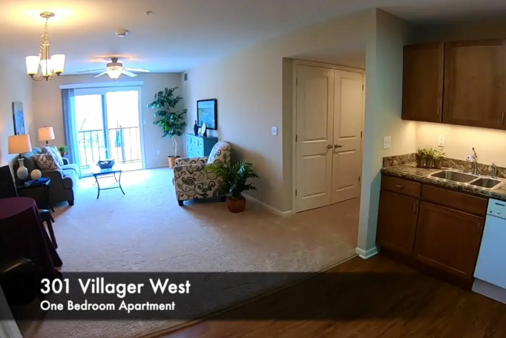 301 Village West one bedroom apartment interior