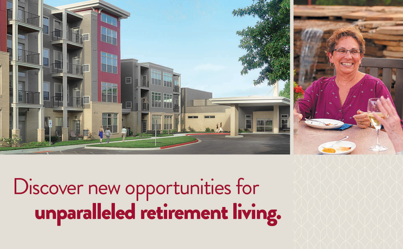 Graphic about unparalleled retirement living