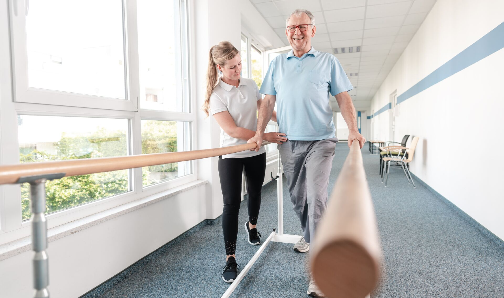 senior man physical outpatient therapy parkinson's