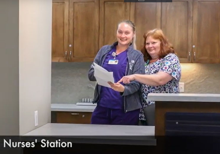 associates at the nursing station