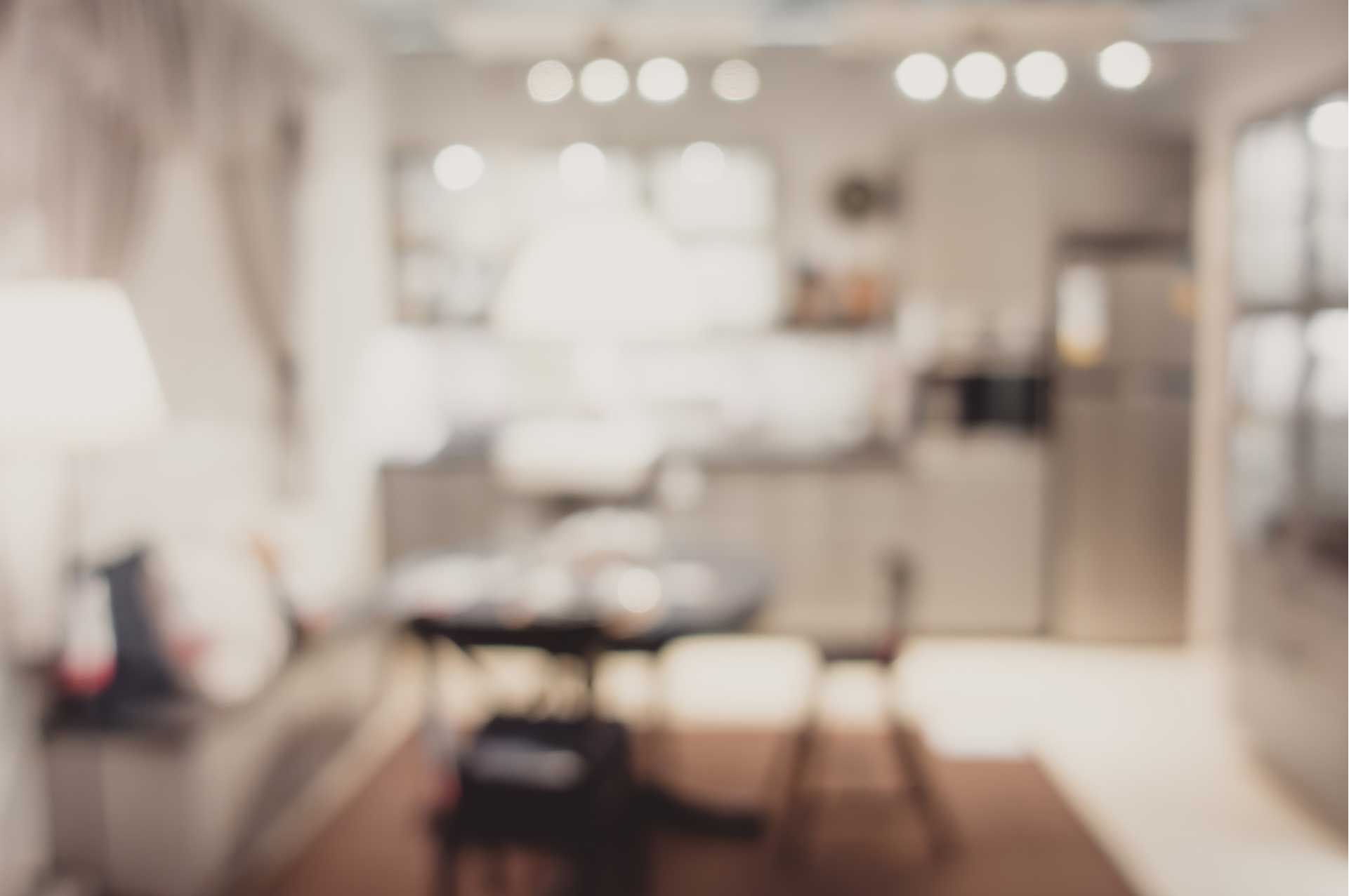 blurred background of a seating area