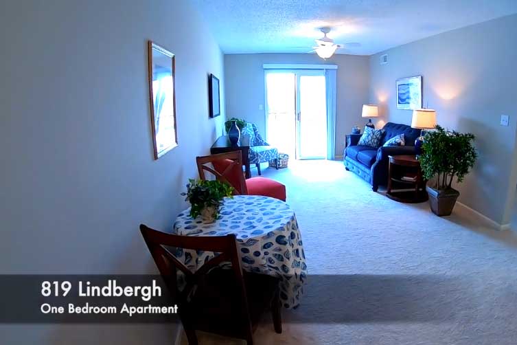 Inside the 819 Lindbergh one bedroom senior apartment