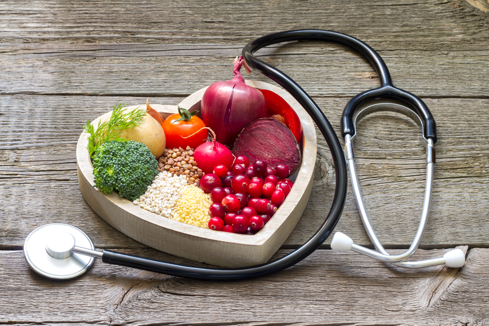 Healthy,Food,In,Heart,And,Cholesterol,Diet,Concept,On,Vintage Healthy aging