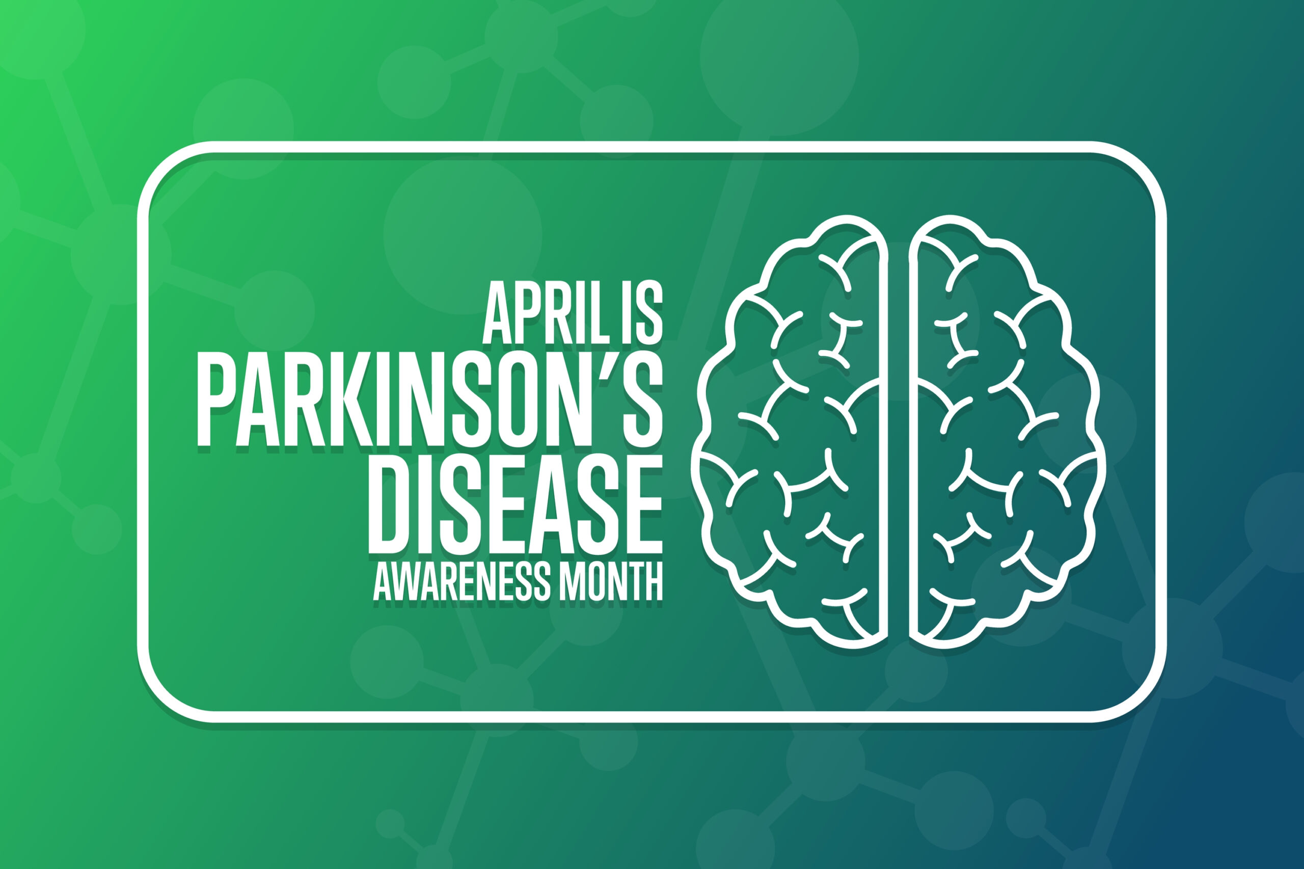 Parkinson's disease awareness month image of the brain